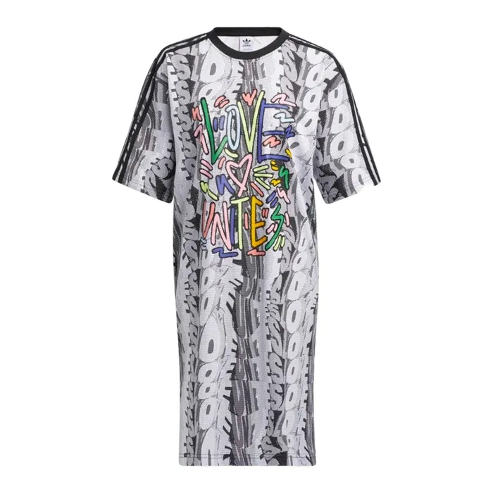 Váy Adidas Love Unites Doodle Tee Dress HC3083 Phối Màu Size 8UK