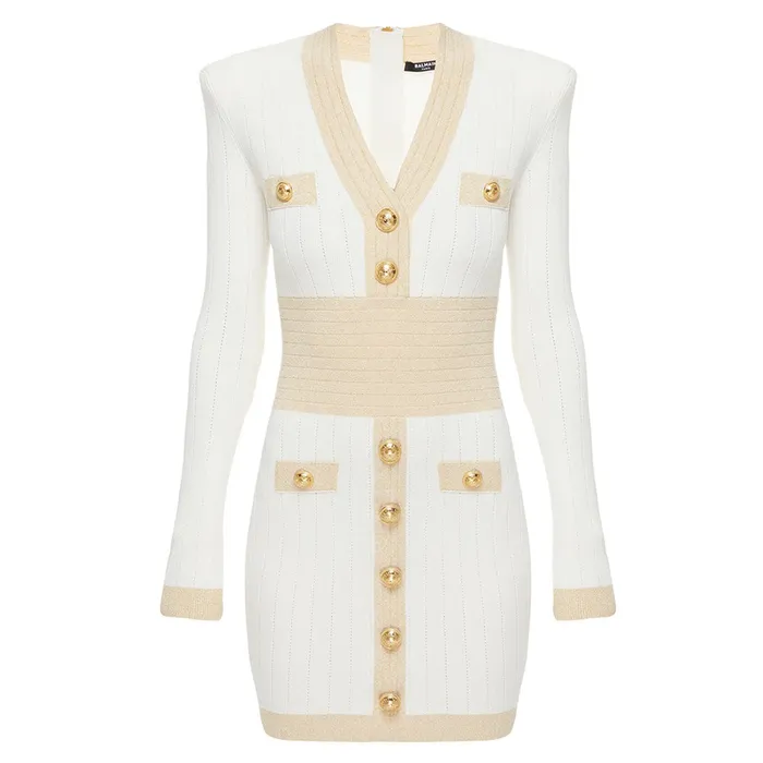 Váy Nữ Balmain In White AF1R8060KD74 Màu Trắng Size 38