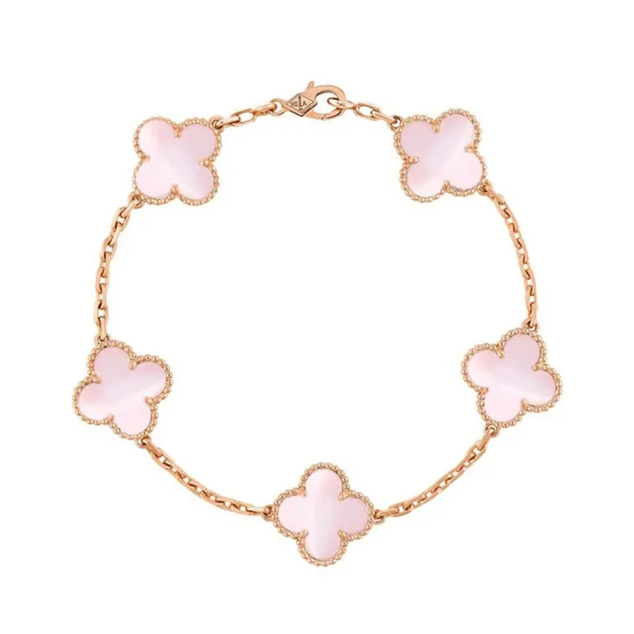 Vòng Đeo Tay Nữ Jewery Luxury Pink Multifaceted Bracelet 18K Rose Gold Màu Vàng Hồng