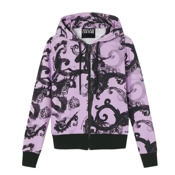 Áo Hoodie Nữ Versace Jeans Couture Watercolour Sweatshirt 76HAI306 FS127 320 Màu Tím Size L