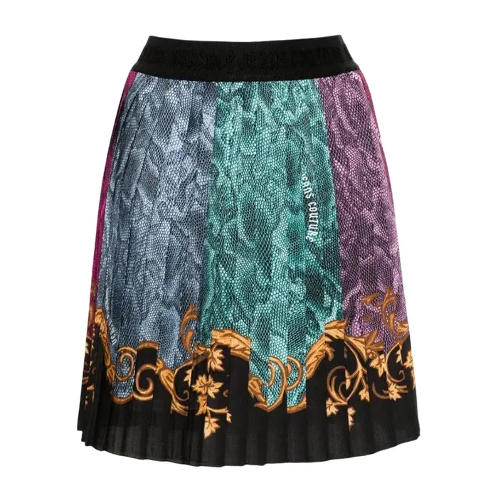 Chân Váy Nữ Versace Jeans Couture Black With Baroque Printed 77HAE8P1NS545477 Phối Màu Size 40