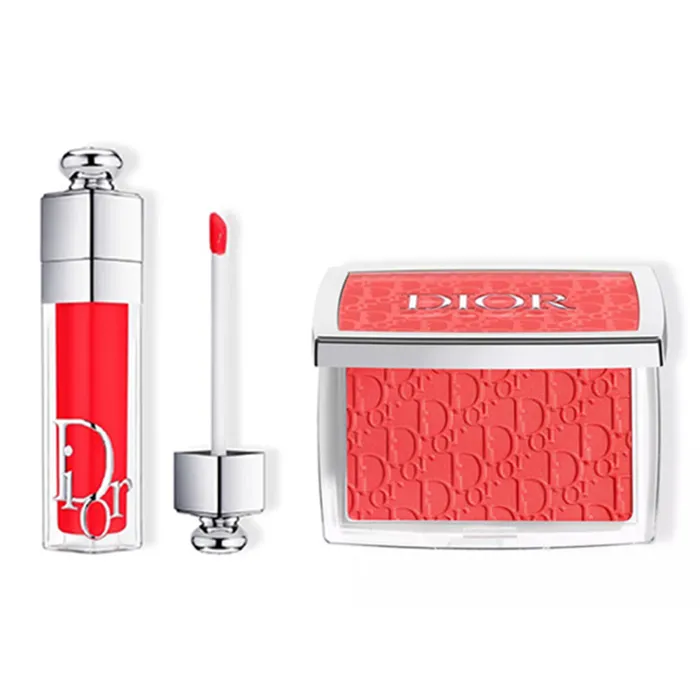 Combo 2 Món Son Dior Addict Lip Maximizer 015 Cherry Màu Đỏ Cherry Và Phấn Má Dior Rosy Glow Blush 4.4g
