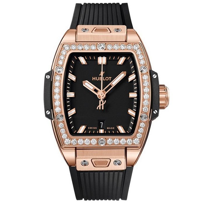 Đồng Hồ Nữ Hublot Spirit Of Big Bang 18ct Kind Gold Diamond 682.OX.1180.RX.1204 Màu Đen/ Vàng Hồng