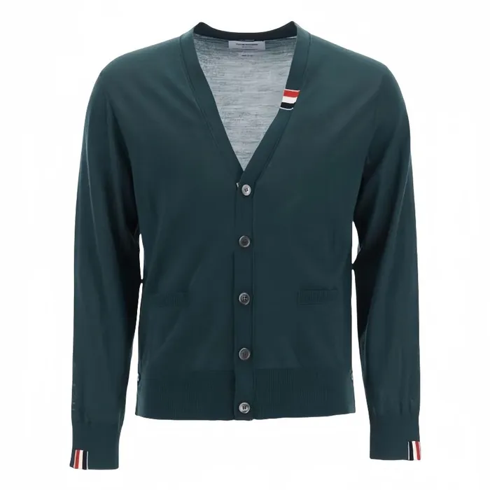 Áo Cardigan Nam Thom Browne MKC489AY1014 Màu Xanh Lá Size 1