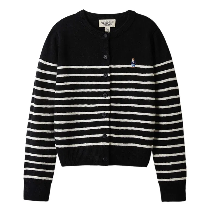 Áo Cardigan Nữ WHOAU Steve R-Neck Cardigan WHCKE4912F Màu Đen Size S