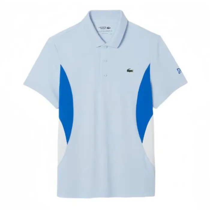 Áo Polo Nam Lacoste Tennis x Novak Djokovic Fan Shirt DH7330 - J2G Màu Xanh Pastel Size 2
