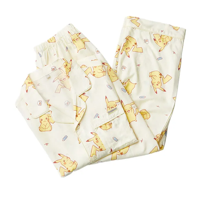 Bộ Ngủ Pyjama Dài Tay Nữ Spao Pokemon Master SPPPE49U06-CR Màu Kem Size S