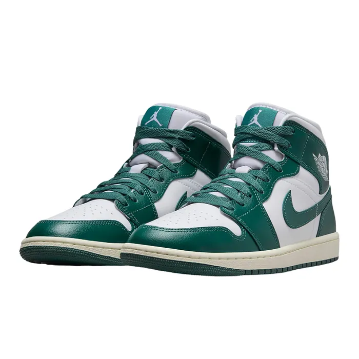 Giày Thể Thao Nike Air Jordan 1 MID BQ6472-133 Màu Xanh Green/Trắng Size 44