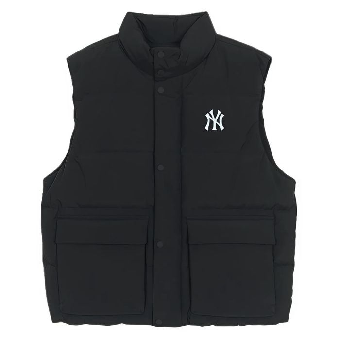 Áo Khoác Gile MLB Mega Logo Heavyweight Padded Vest New York Yankees 3ADVB0146-50BKS Màu Đen Size M