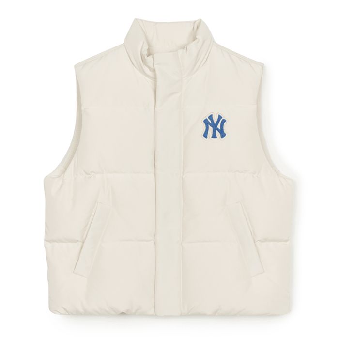 Áo Khoác Gile MLB Varsity Padded Vest New York Yankees 3ADVV1046-50CRD Màu Trắng Size S