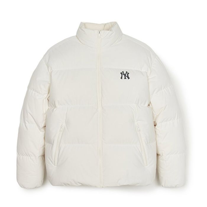 Áo Khoác MLB Basic Mega Logo Down New York Yankees 3ADJB0446-50CRS Màu Trắng Kem Size S