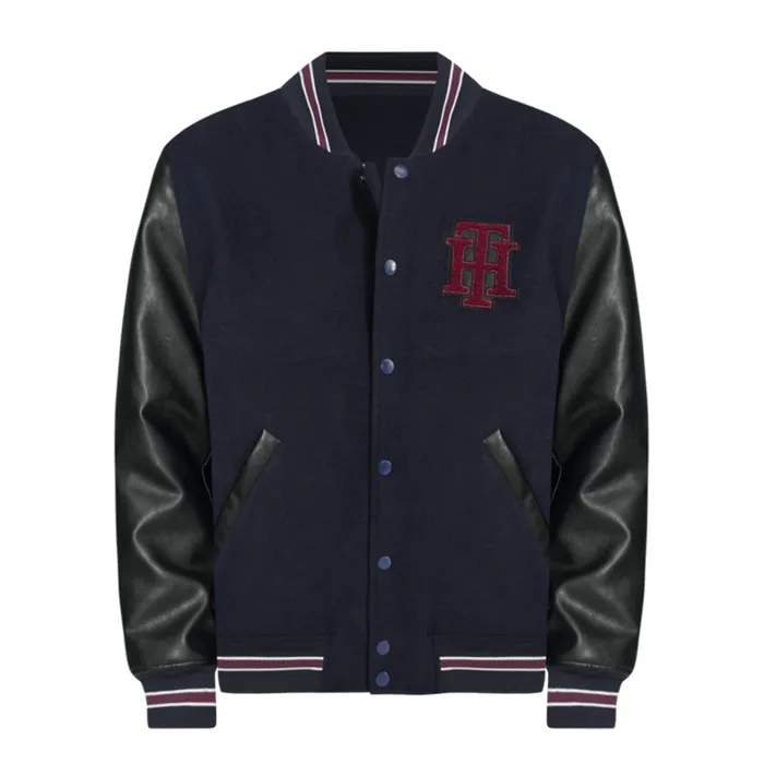 Áo Khoác Nam Tommy Hilfiger Wool Mix Logo Varsity Jacket 154AP168 NVY Màu Xanh Navy Size L