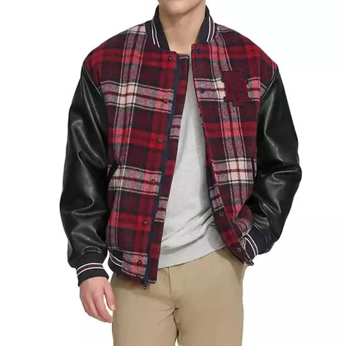 Áo Khoác Nam Tommy Hilfiger Wool Mix Logo Varsity Jacket 154AP168 PDO Phối Màu Size S