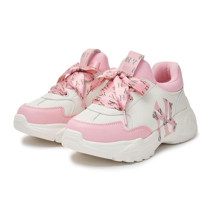 Giày Trẻ Em MLB Big Ball Chunky Flex Girls Monogram New York Yankees 7FSHCM14N-50PKL Màu Hồng