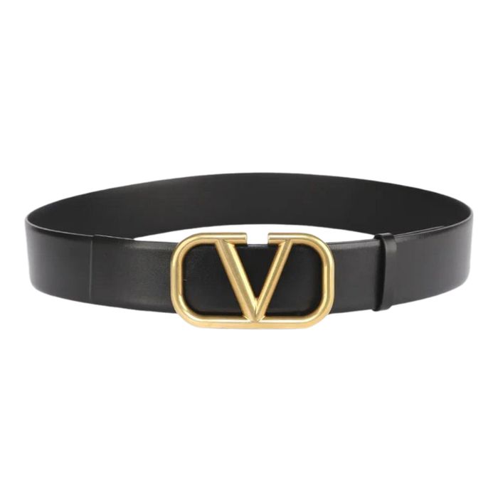 Thắt Lưng Nam Valentino Black Leather With V Logo Belt 3Y2T0Q87ECU 0NO Màu Đen Size 85