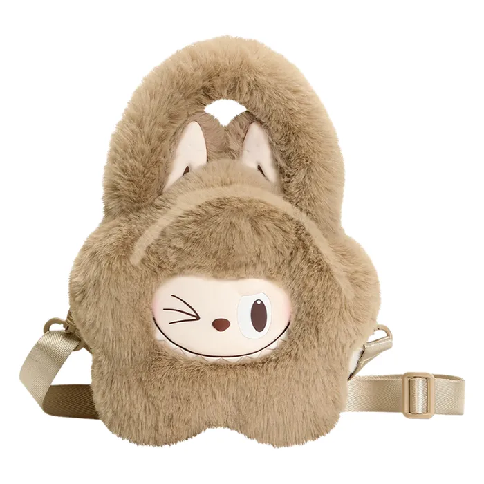 Túi Đeo Chéo Pop Mart The Monsters Classic Series-Plush Flower Bag Màu Nâu