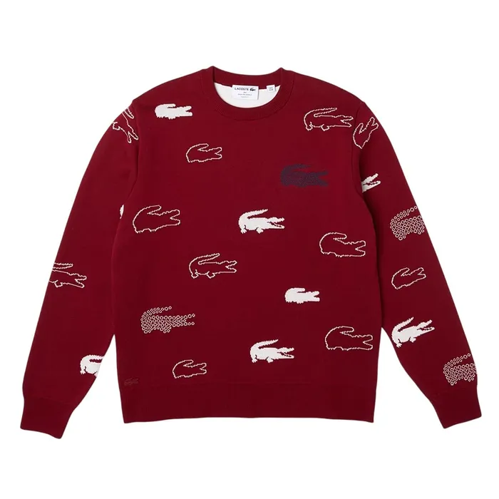 Áo Len Nam Lacoste Crew Neck Organic AH2693-MUD Classic Màu Đỏ Size 4