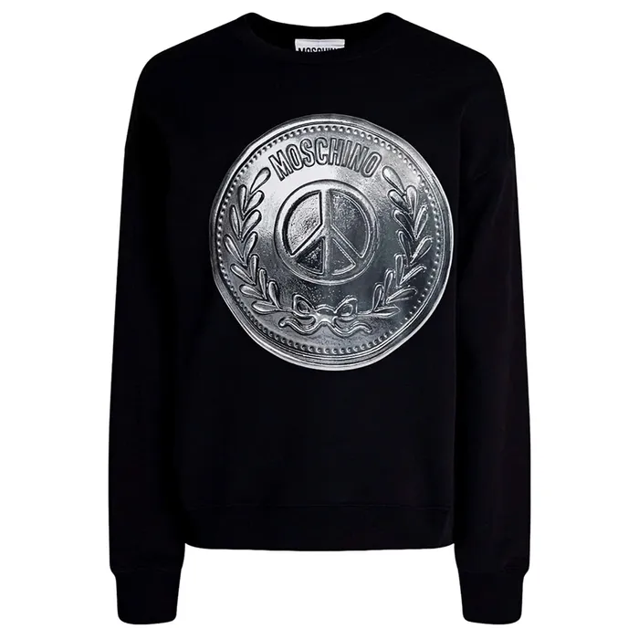 Áo Nỉ Nam Moschino Logo ZPT1723 2027 Màu Đen Size S