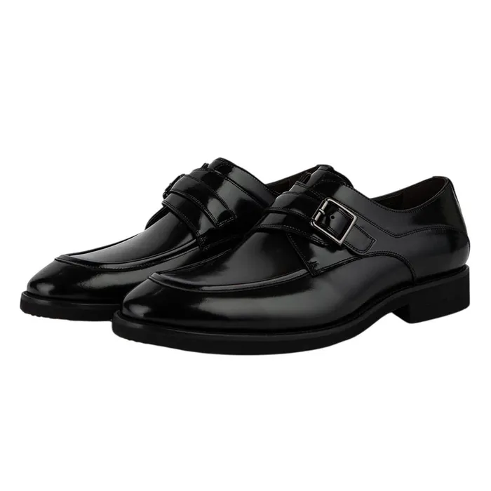 Giày Da Nam Giovanni Monk-Strap GSH0146-1 Màu Đen Size 39