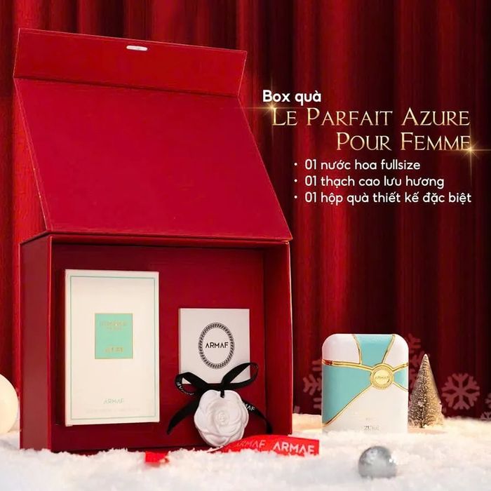 Set Quà Lễ Hội Twinkle Box Nước Hoa Nữ Armaf Le Parfait Azure Pour Femme EDP 3 Món