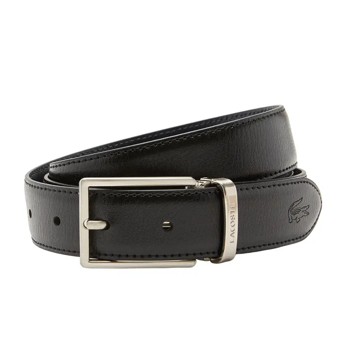 Set Thắt Lưng Nam Lacoste Kèm 2 Khoá Cài RC4050 672 Bản 3cm Màu Đen Size 110