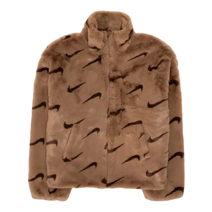 Áo Khoác Lông Nữ Nike Lifting Hair Warm Small Cloak DQ6843-258 (Form Á) Màu Nâu Size M