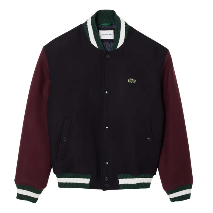 Áo Khoác Nam Lacoste Logo Jacket Varsity BH8212 00 PI9 / BH5947 53N PI9 Phối Màu Size 48