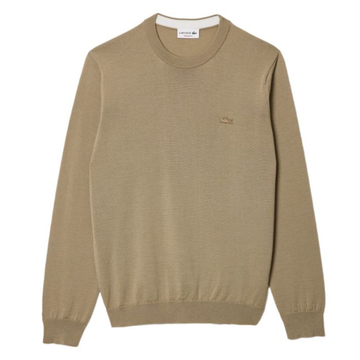 Áo Len Nam Lacoste Men's Merino Wool Crew Neck Sweater AH1969-CB8 Màu Nâu Size 3