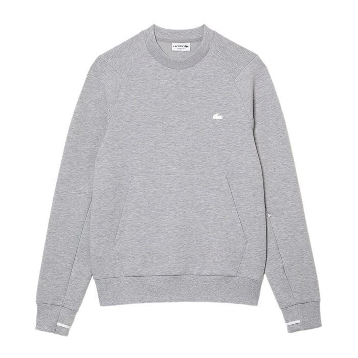Áo Nỉ Sweater Nam Lacoste Men's Kangaroo Pocket Cotton Sweatshirt SH2695-CCA Màu Xám Size 3