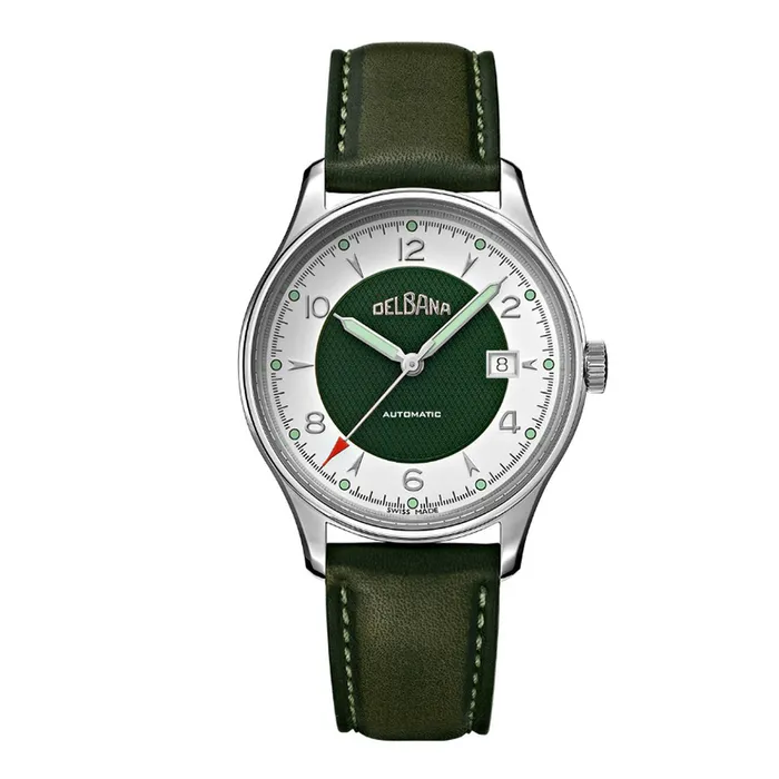 Đồng Hồ Nam Delbana Rotonda 40mm Watch 41603.722.6.149 Màu Xanh Rêu Phối Bạc