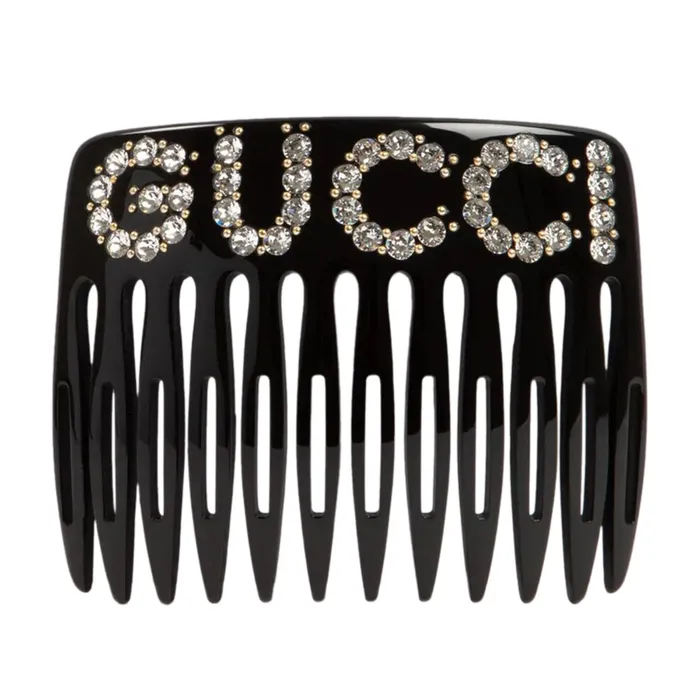 Kẹp Tóc Nữ Gucci Crystal Embellished Hair Comb Màu Đen N-HM