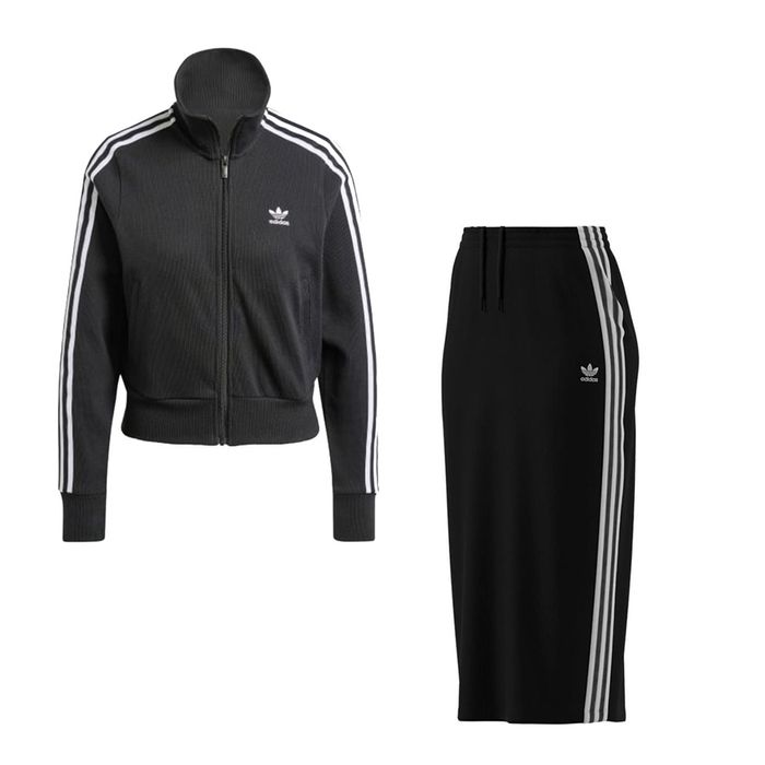 Set Áo Khoác + Chân Váy Nữ Adidas  IY7278 IY7279  Màu Đen Size M  (Form Âu)