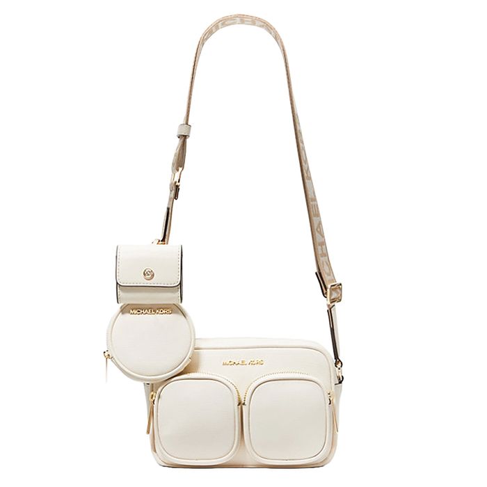 Túi Đeo Chéo Nữ Michael Kors MK Jet Set Medium Crossbody Bag With Case 35S2GTTC6L Cream Màu Kem