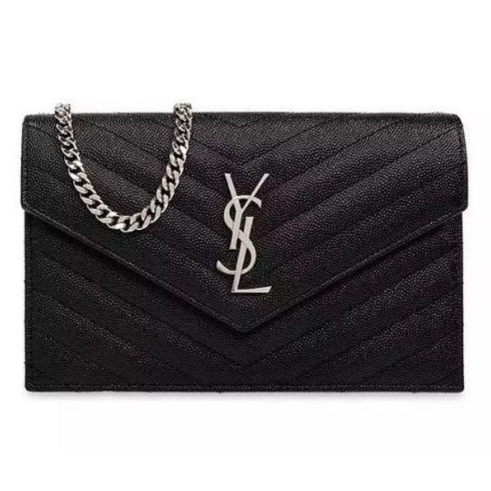 Túi Đeo Chéo Nữ Yves Saint Laurent YSL Cassandre Silver Black 377828-BOW02-1000 Màu Đen Bạc