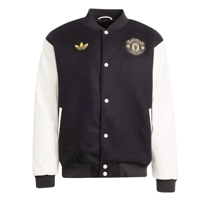 Áo Khoác Nỉ Unisex Adidas Jacket X Manchester United In Black JF0382 Màu Đen Size S