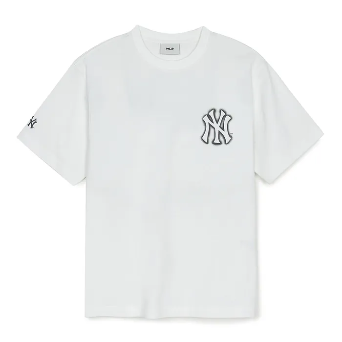 Áo Phông MLB Basic Street Logo Over Fit Tshirt New York Yankees 3ATSB0353-50WHS Màu Trắng Size S
