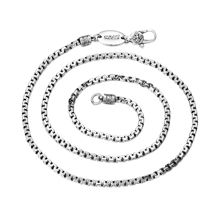 Dây Chuyền Nam Lili Jewelry Chuỗi Vuông Tròn Cỡ Lớn Yael LILI_080747 Màu Bạc Size 65