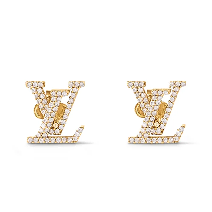 Khuyên Tai Nữ Louis Vuitton LV M00609 Iconic Earrings Màu Vàng Phối Trắng