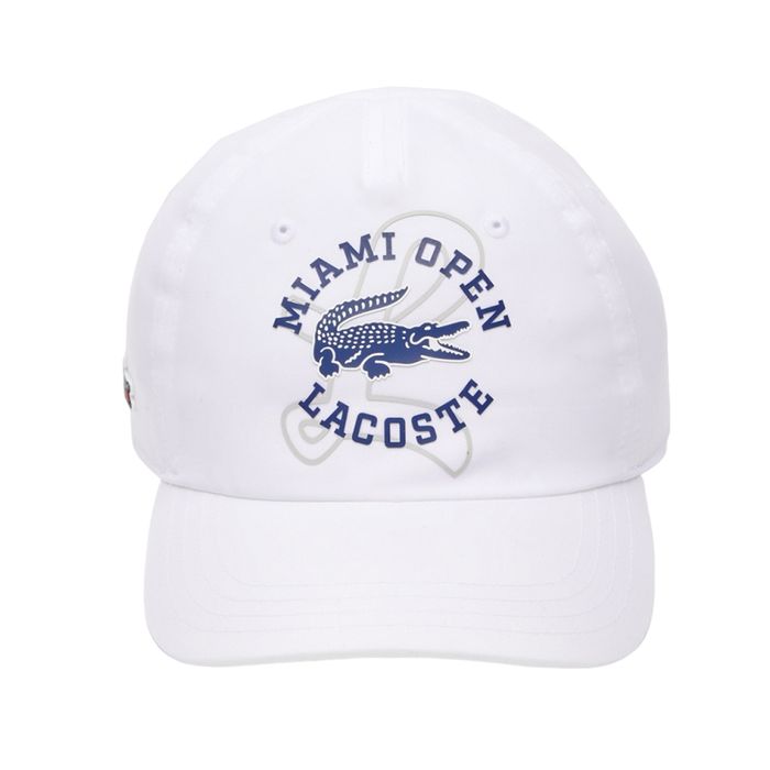 Mũ Lacoste Unisex Miami Open Edition Lightweight Tennis Cap RK7758 51 001 Màu Trắng