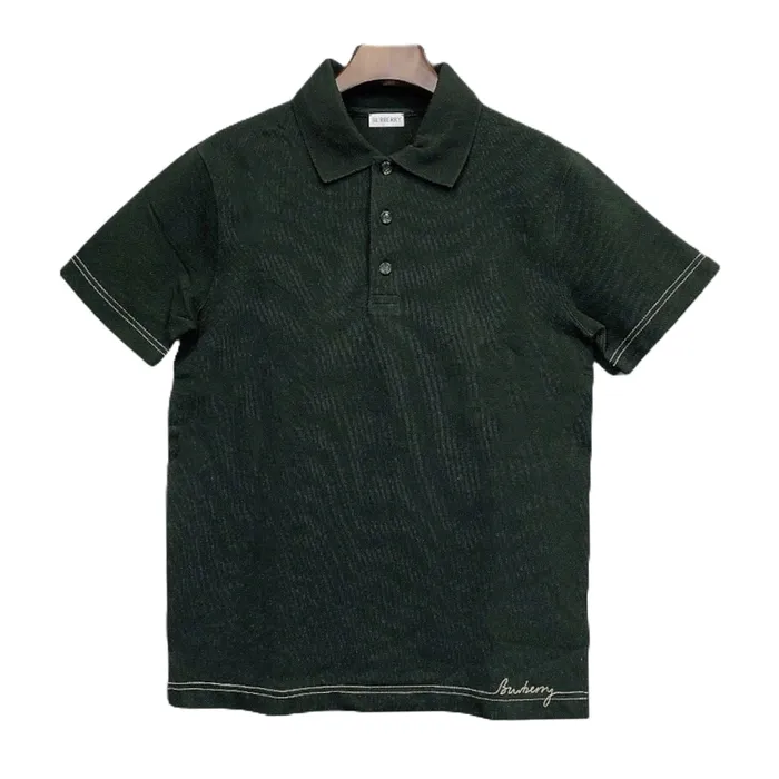 Áo Polo Nam Burberry Striped Cotton Polo Shirt Màu Xanh Đậm Size XS
