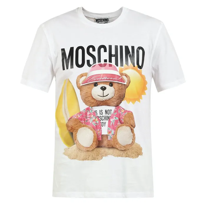 Áo Thun Nam Moschino Couture 0104027354S22004 White TShirt Màu Trắng Size XXS