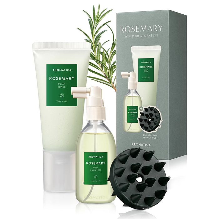 Bộ Sản Phẩm Chăm Sóc Tóc Aromatica Rosemary Scalp Treatment Kit 3 Món