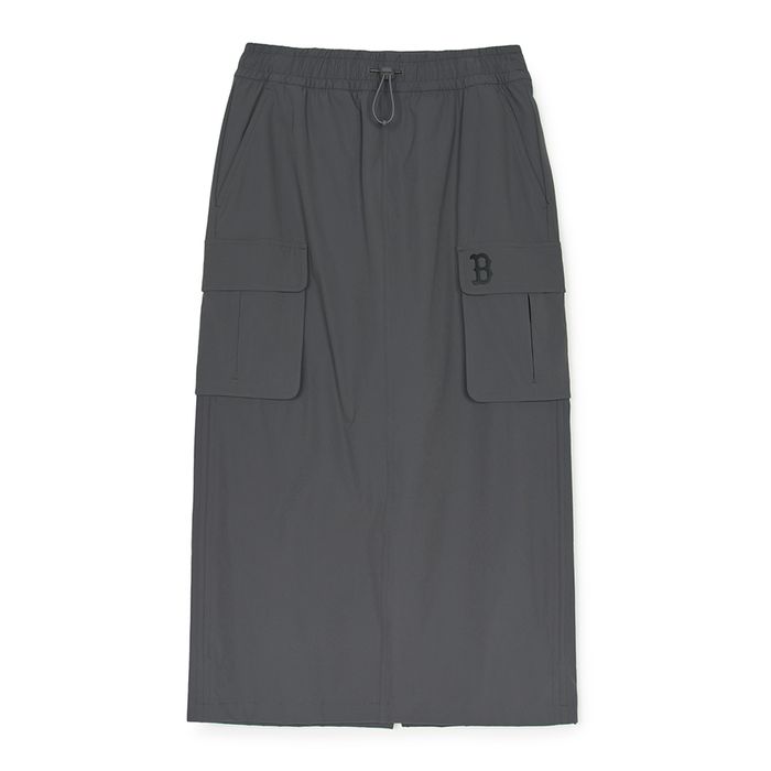 Chân Váy MLB Basic Gorpcore Ripstop Cargo Mini Skirt Boston Red Sox 3FSKB0253-43CGD Màu Xám Đậm