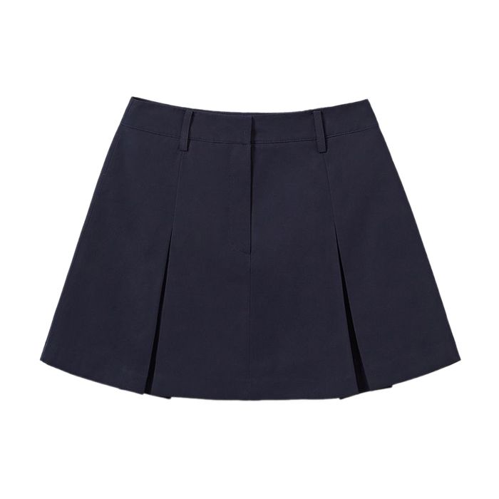 Chân Váy Xếp Ly Nữ Spao SPWHE23G11 Màu Xanh Navy