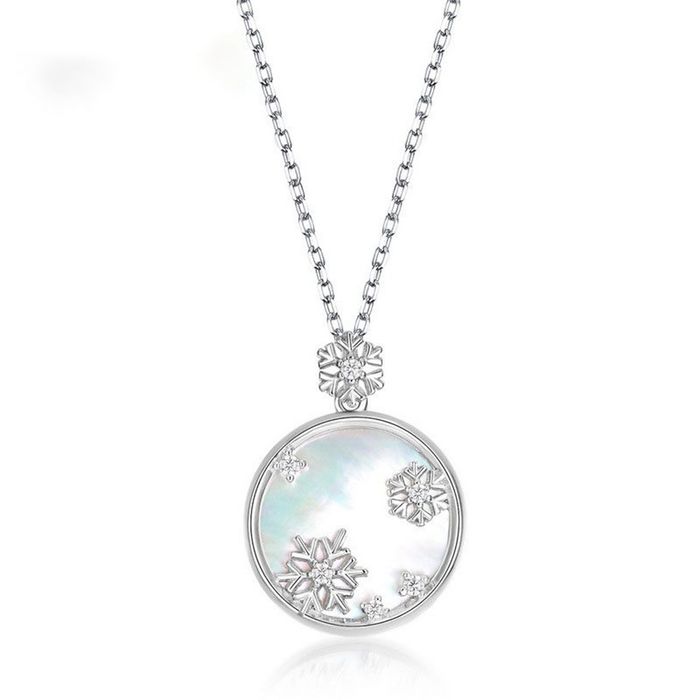 Dây Chuyền Nữ Lili Jewelry Đính Đá CZ Bông Tuyết LILI_879669 Màu Bạc