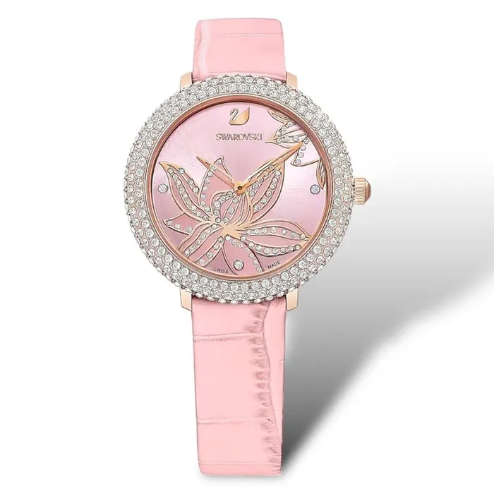 Đồng Hồ Nữ Swarovski Quartz Crystal Frost 5575217 Màu Hồng