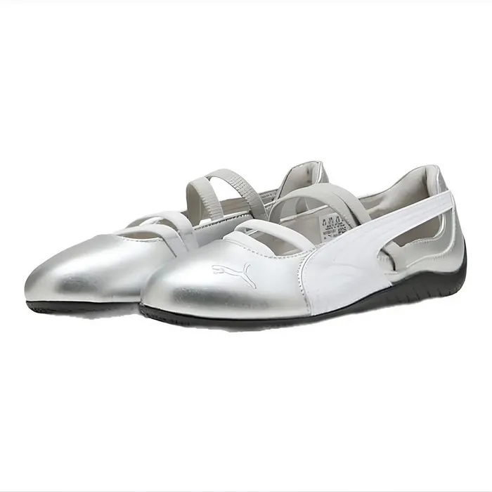 Giày Bệt Nữ Puma Women Speedcat Ballet Metallic Shoes 401581_01 Màu Bạc Size 37.5