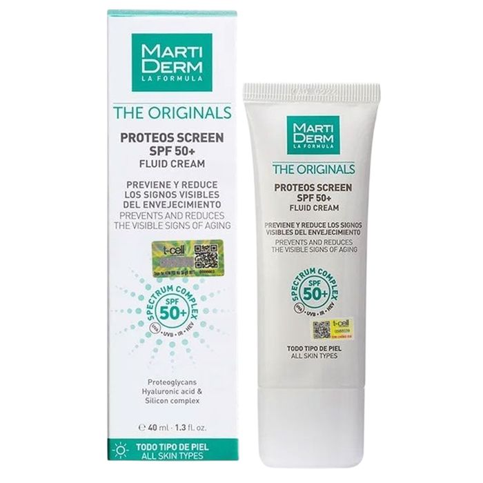 Kem Chống Nắng Toàn Diện Ngừa Lão Hóa, Ngăn Nám Martiderm The Originals Proteos Screen SPF50+ Fluid Cream 40ml