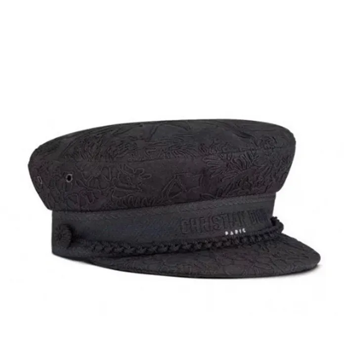 Mũ Nữ Christian Dior Travel Cap Black Cotton Black Màu Đen Size 57