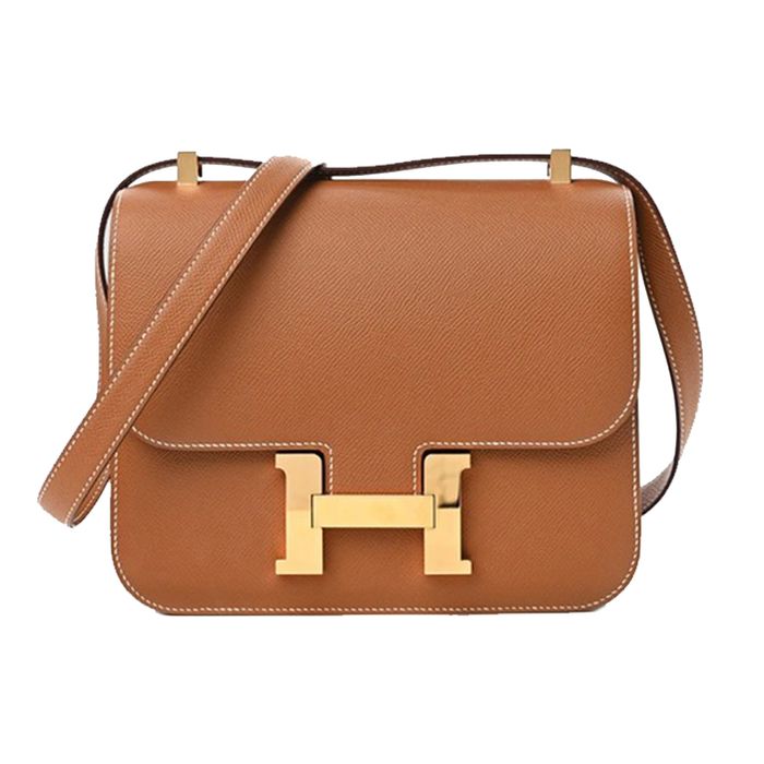 Túi Đeo Chéo Nữ Hermès Constance C18 Gold Crossbody Bag Màu Nâu